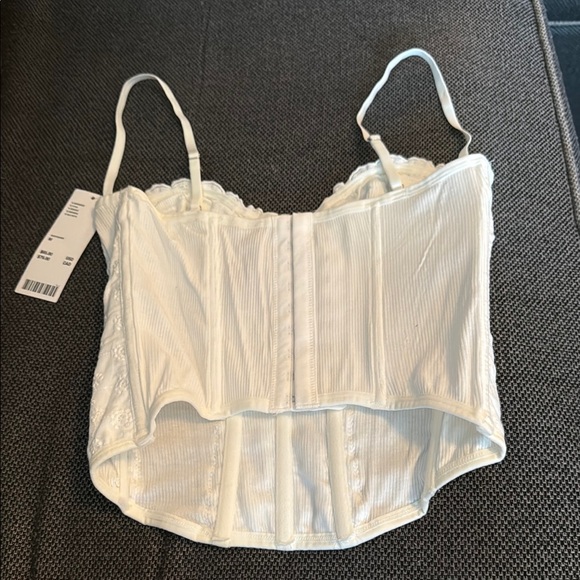 Urban Outfitters Cream Lace Corset Top - Picture 4 of 5